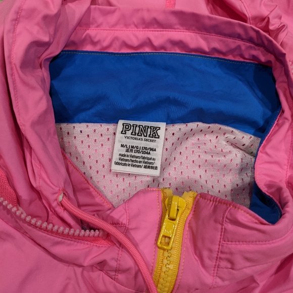 PINK Victoria's Secret Color Block Windbreaker M/L - Picture 3 of 7